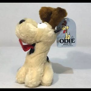 Vintage Dakin 1983 ODIE the Dog Garfield Stuffed 5" Tall with Tag